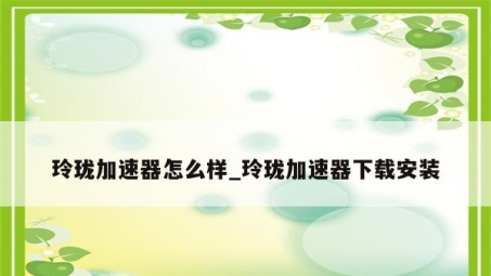 玲珑VPN深度评测，性能、速度与安全性全面解析