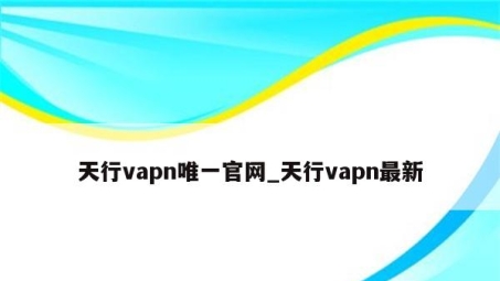 天行VPN官网详尽解读，保障网络安全，畅游全球网络世界