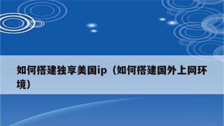 全球网络自由行，美国独立IP VPN，隐私安全新保障