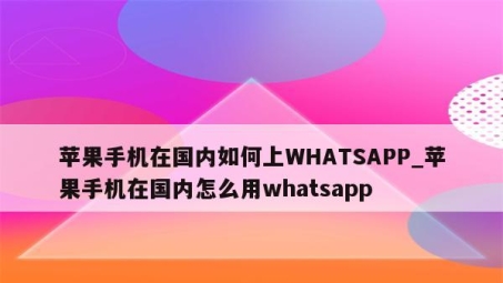 WhatsApp VPN解锁全球，轻松畅享国际通讯自由