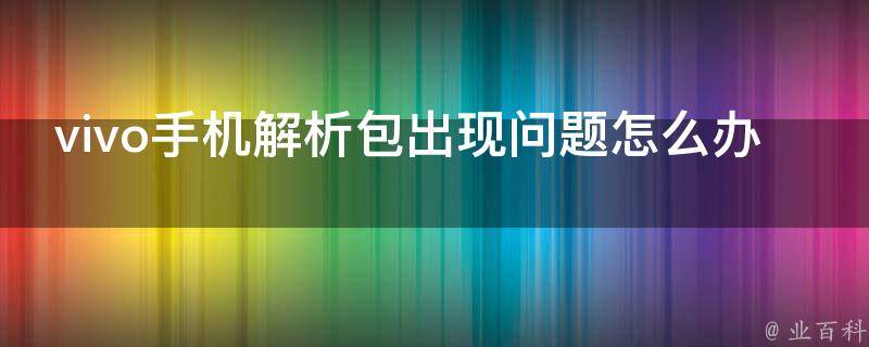 vivo手机VPN注册难题破解指南,vivo手机解析包问题示意图,vivo手机vpn注册不了,VPN服,vivo手机注册VPN,第1张